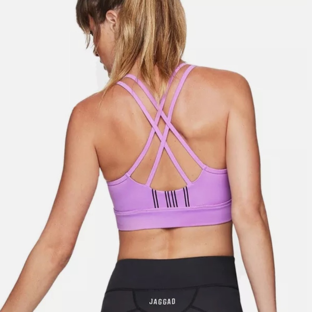 JAGGAD | Strappy Crop Bra in Violet/Black - Picture 3 of 7